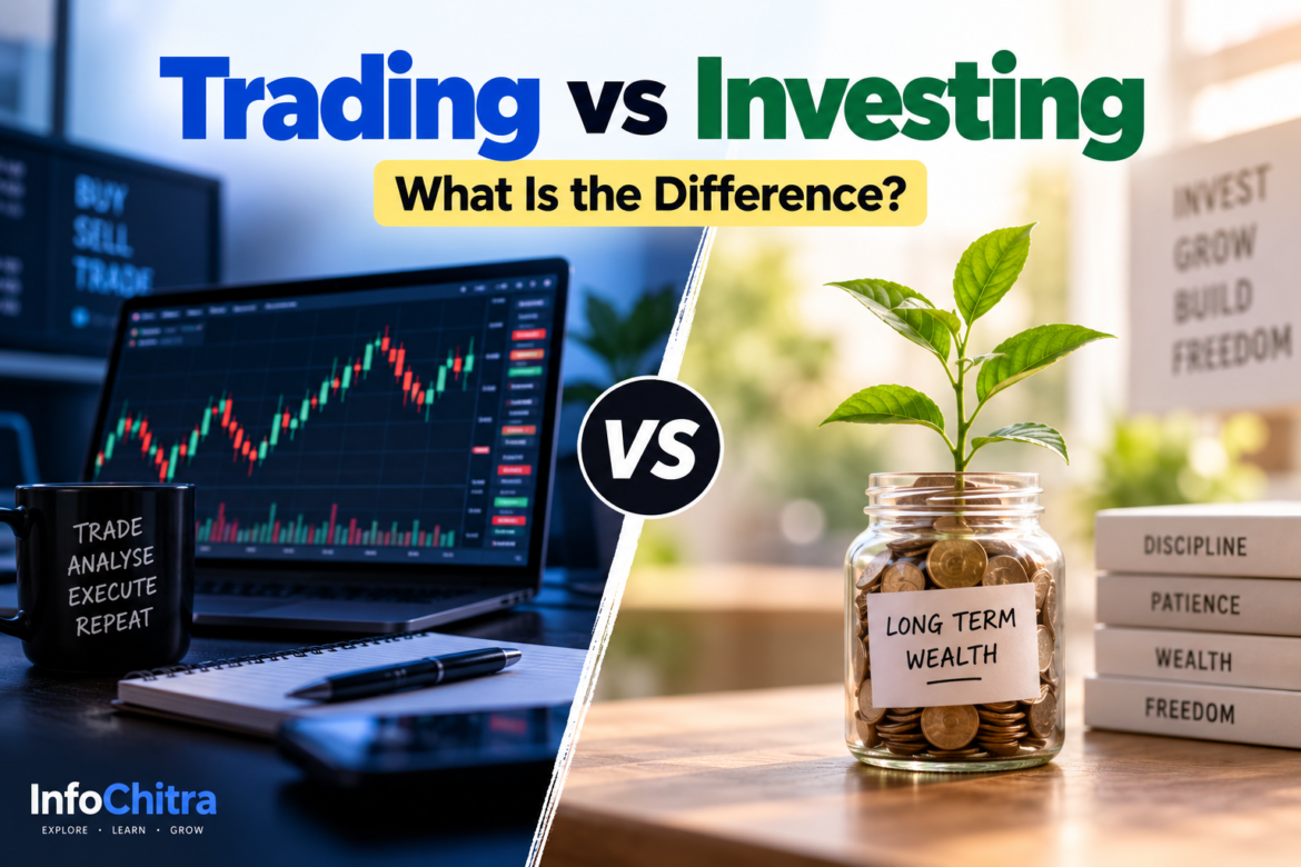 trading vs investing comparison chart